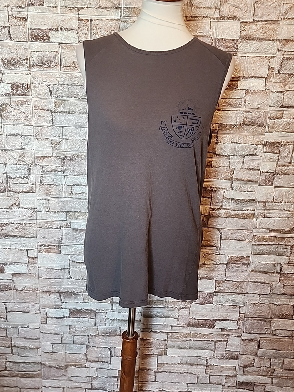 Diesel Underwear Vintage Dark Gray Sleeveless Top